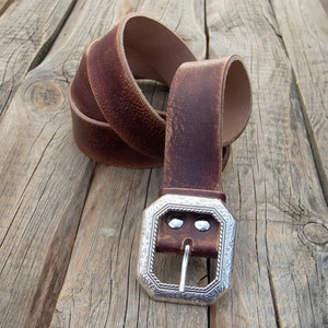 Cinto de couro masculino, cinto jeans feminino, cinto de couro de búfalo, cinto de couro marrom escuro, cinto jeans, cinto rústico, cinto de couro antigo