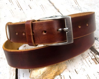 Ceinture Homme Vintage Des Années 80 - Cuir Noir - Taille 100 Cm - Vêtement D'époque Authentique