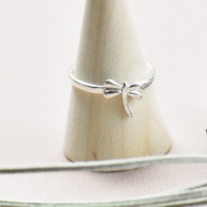 Dragonfly Sterling Silver Ring, Dragonfly Ring, Stacking Ring, Dainty Ring, Minimalist Ring