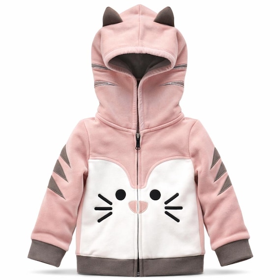 Oversize Fleece Hoodie With Cat Ears Women Autumn Winter Pullover Dubbelzijdig Pluche Borduurwerk