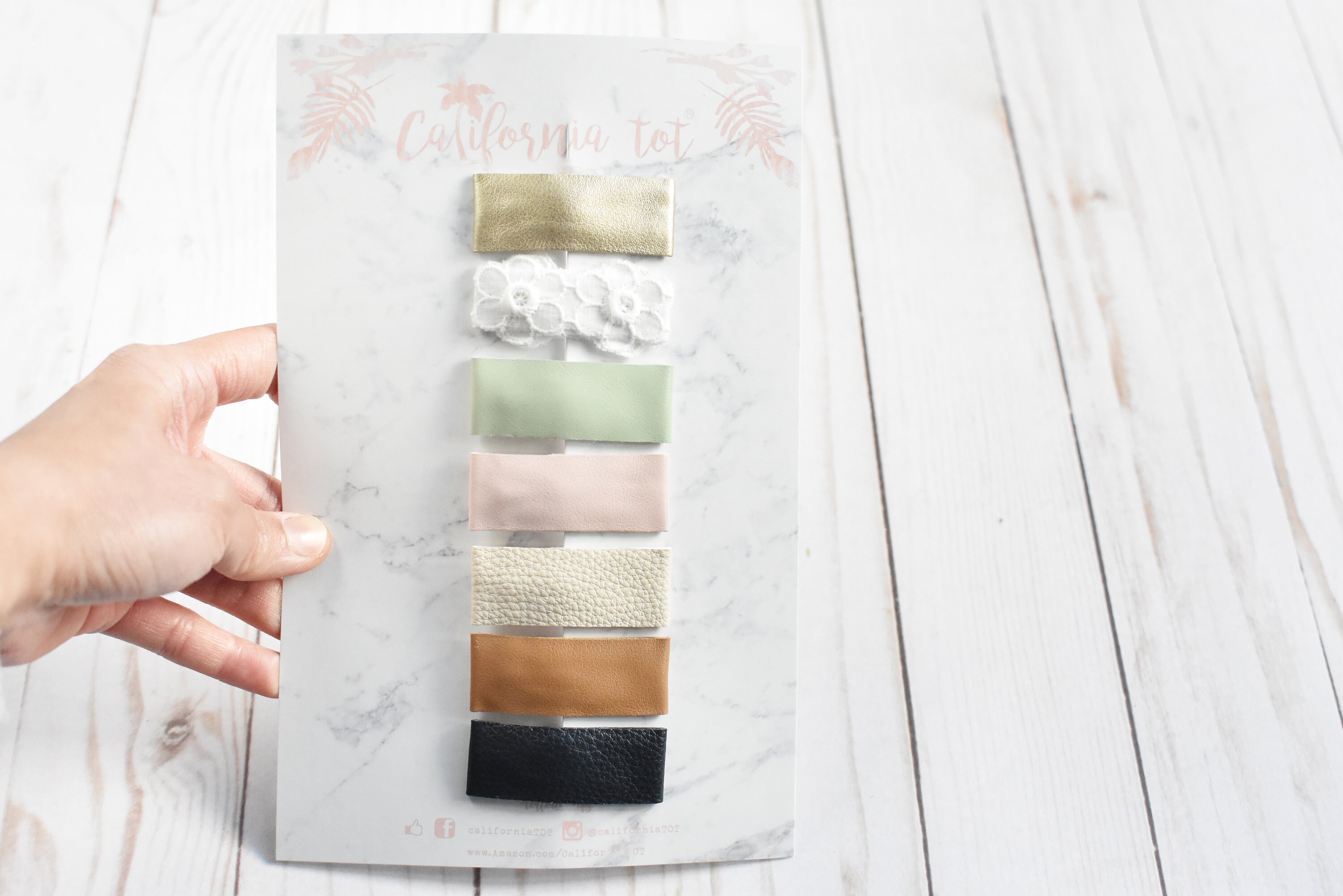Haarspangen Aus Kunstleder – 7 Stück, 5,1 Cm, Rutschfest | Elegante Clips Für Damen & Mädchen