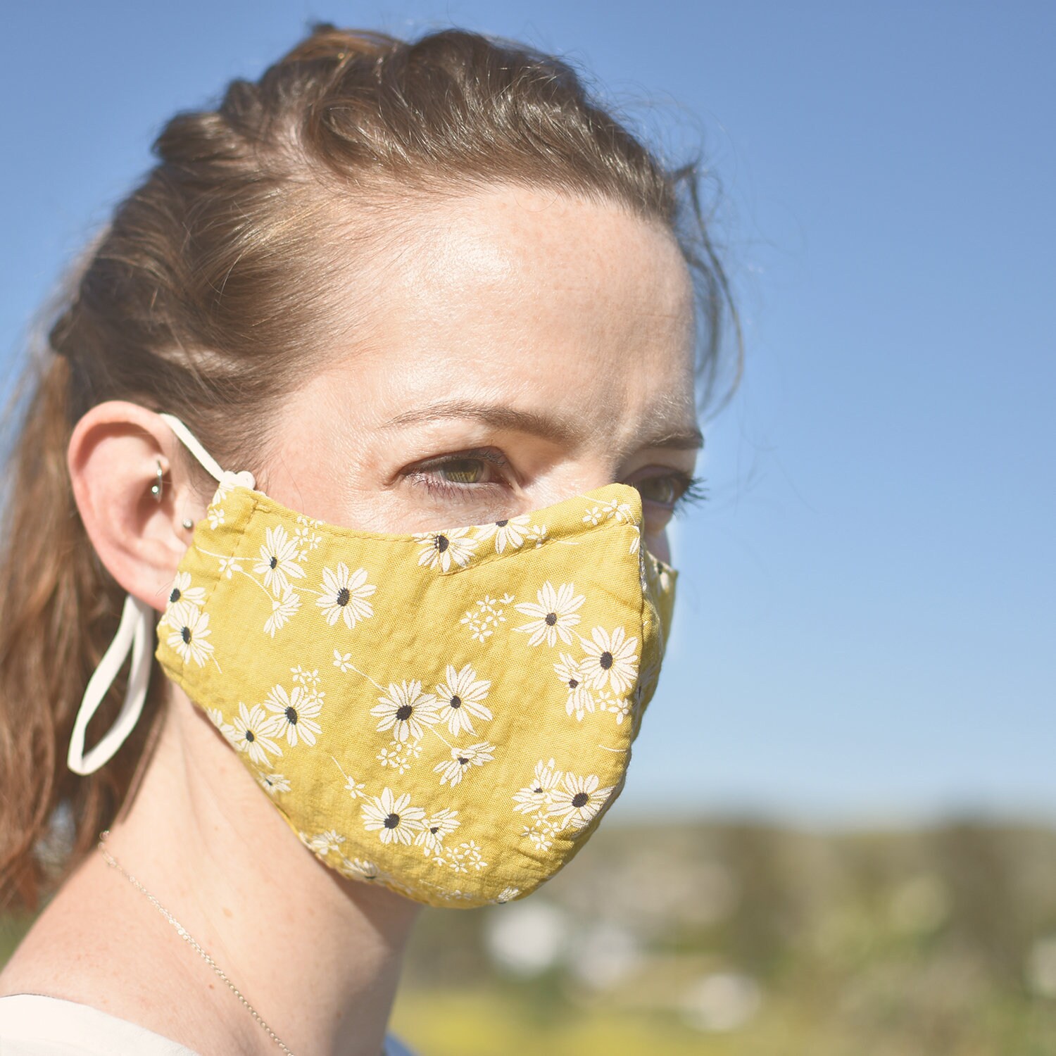 Adults Kids Triple layered Cotton Fabric Face Mask with Filter Pocket…