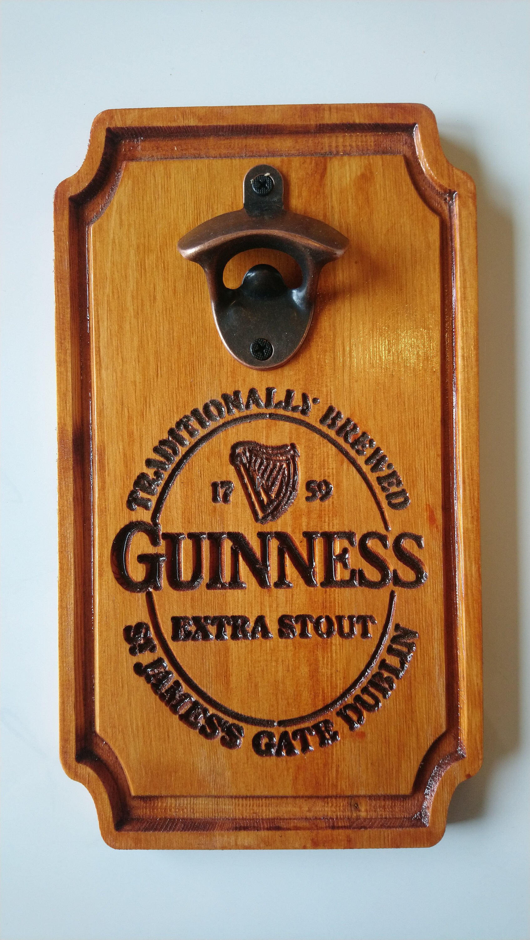 Guinness bottle opener wall mounted bottle opener fathers Etsy