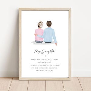 Tochter meine Unsere Familie Vater Papa Mutter Mum Kinder Kinder Druck Geschenke für Sie Geburtstag Liebe Personalisiertes Geschenk Poster Individuell