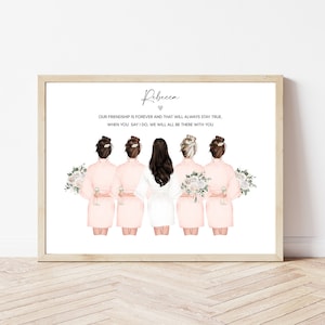 Wedding Bridal Bride Gift for Bridal Party Quote Wedding Favours Wedding Print Gift For Her A4 or A3 Print Bride Tribe Friend Bridesmaid