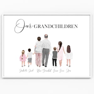 Our Grandchildren Print |Grandparents |Grandad|Gran|Nan|Dad Gift| Mum Gift|Family|A4|A3|Gifting| Birthday  Gift