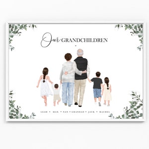 Our Grandchildren | Grandparents | Family | Print | Gift  | Personalised | Back | A4 | A3 | Digital | Love Family | Nan | Grandad | Gran