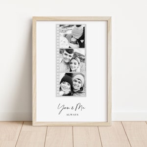Négatifs Photo Collage Saint Valentin Couple Collage Impression Sans Cadre Noir Blanc Couleur Petite Amie Petit Ami Femme Mari Conjoint Cadeau
