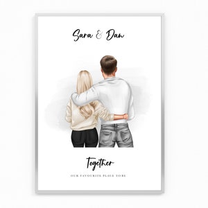Couple | Print | A4 | A3 | Valentines Day | Boyfriend | Girlfriend | Husband | Wife | Love | 2023 | Personalised | Valentine gift | Together