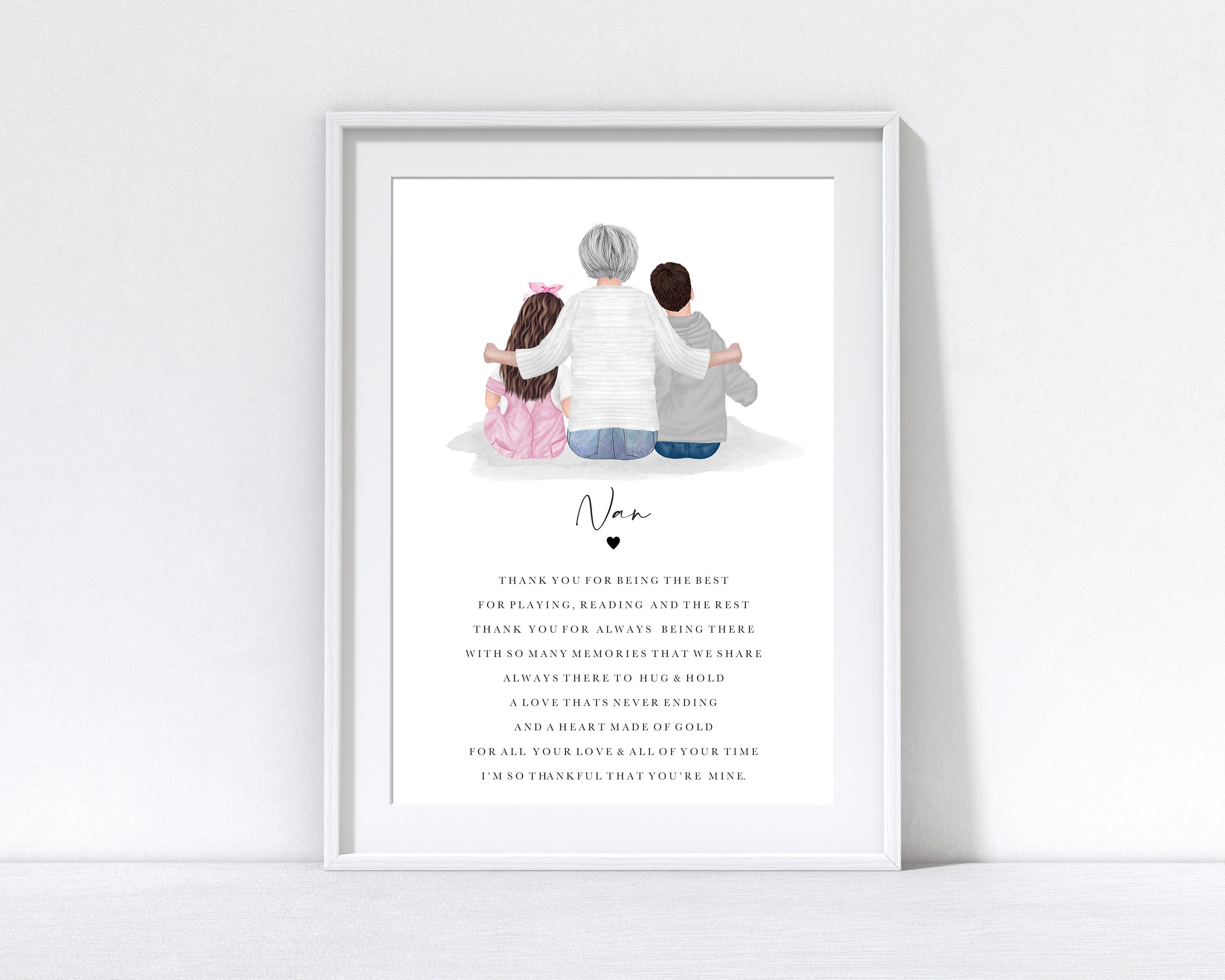 A4 Personalised Nan Nanny Nanna Gran Poem Gift Keepsake Christmas Birthday A4 Personalised Nan Nanny Nanna Gran Poem Gift Keepsake Christmas Birthday
