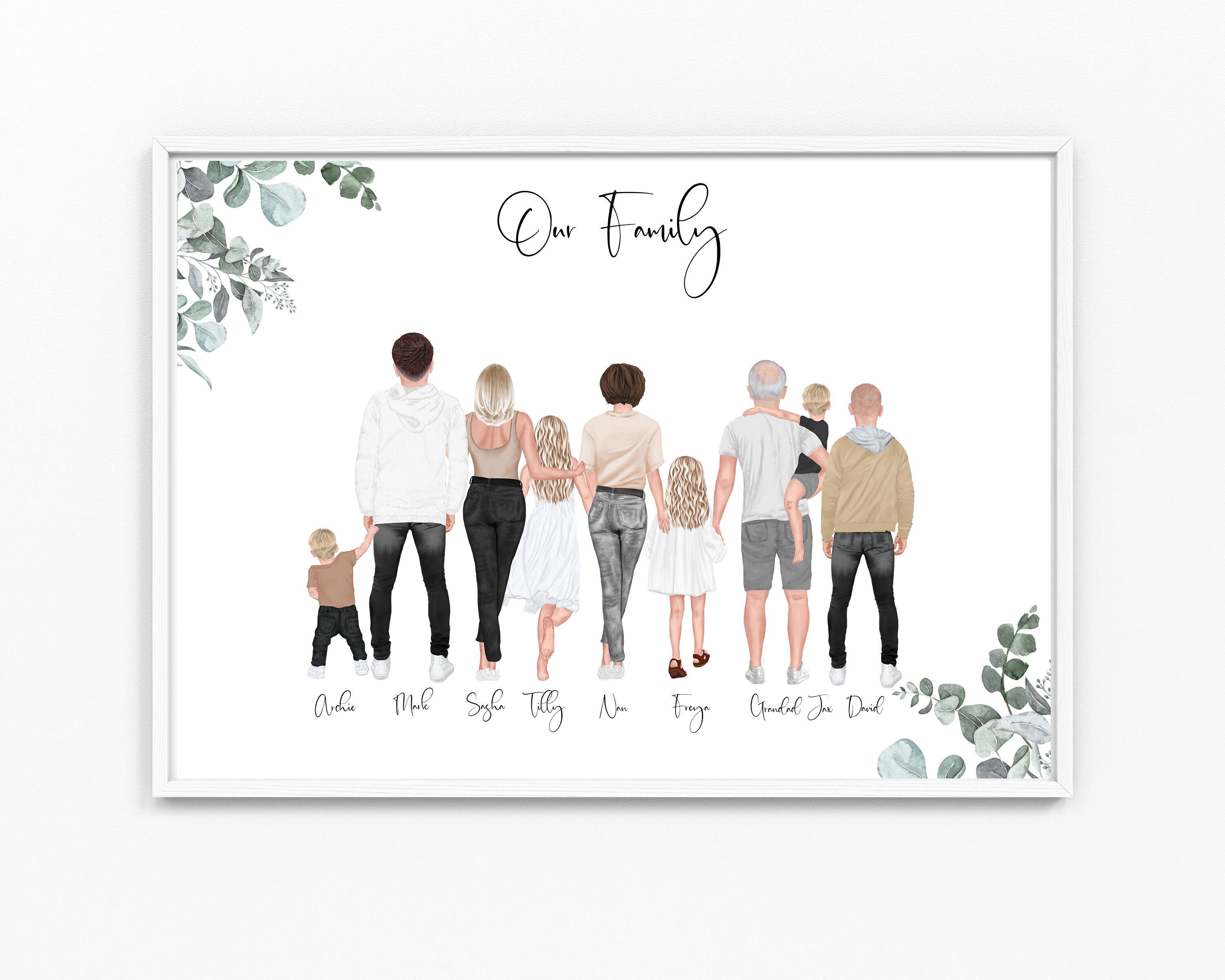 Our Family A4 A3 Print Family Gift Gifts Photo Wall - Etsy UK