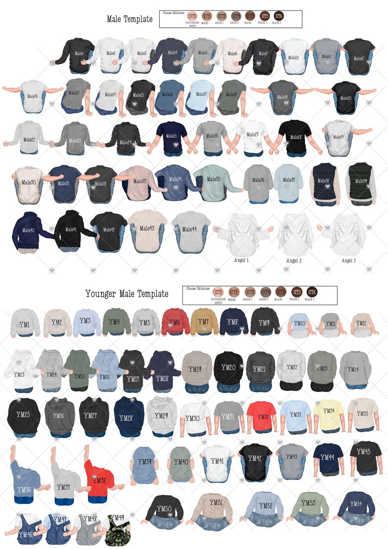 Peut inclure: Un mod&egrave;le d'illustration num&eacute;rique pour cr&eacute;er des portraits de famille personnalis&eacute;s. Le mod&egrave;le pr&eacute;sente diverses poses de personnes, y compris des hommes, des femmes et des enfants, avec diff&eacute;rentes options de v&ecirc;tements et de coiffures. Le mod&egrave;le est con&ccedil;u pour &ecirc;tre utilis&eacute; avec un logiciel de dessin num&eacute;rique.