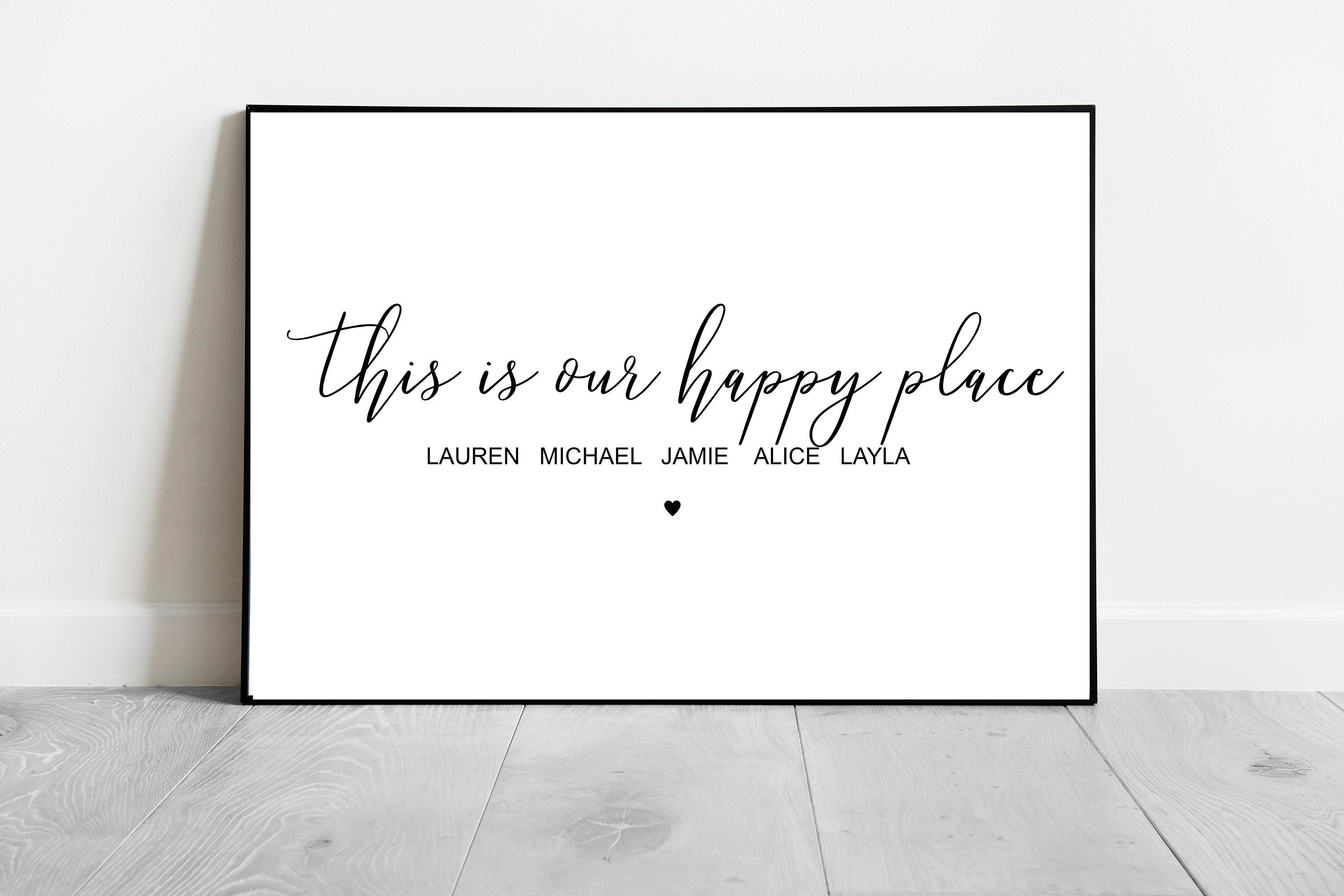 This Is Our Happy Place Home New Home Family Keepsake Etsy