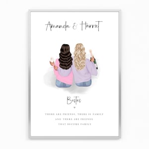 Best Friend | Friendship | Gift | A5 | A4 | A3 | Friends | Gift | Print | Personalised Quote Birthday Bestie Birthday Thank you Friend