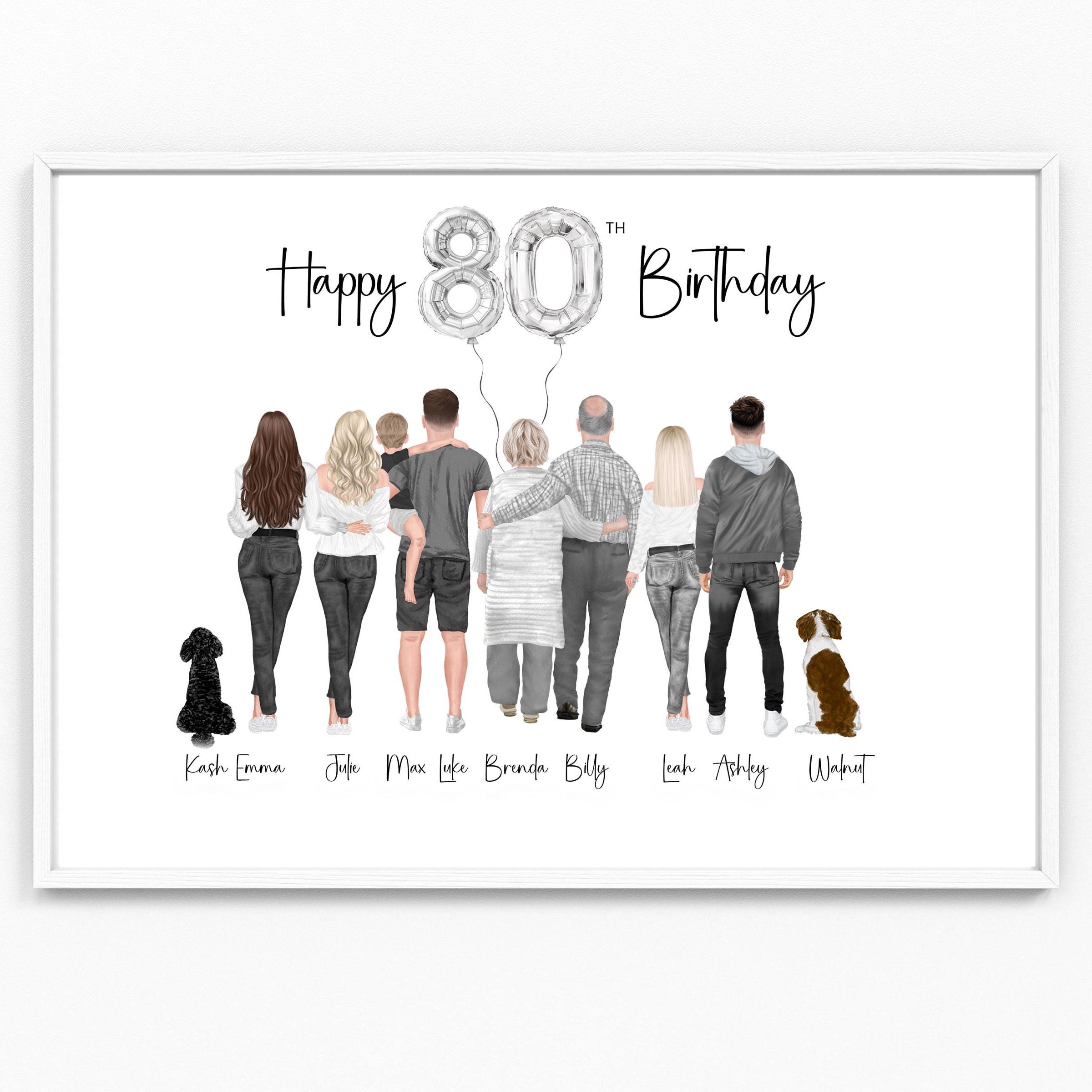 Portachiavi Regalo Per Nonno 80 Anni - 'Best Grandad Ever' Con Simboli Britannici, Metallo Nero 5x2.5 Cm