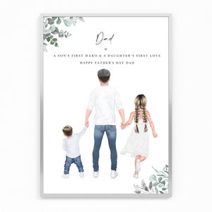Dad | Fathers Day Gift | Happy Father's Day | Quote | Personalised | A4 A3 | Gifts for Him| Grandad | Son | Daughter | Stepdad | Father