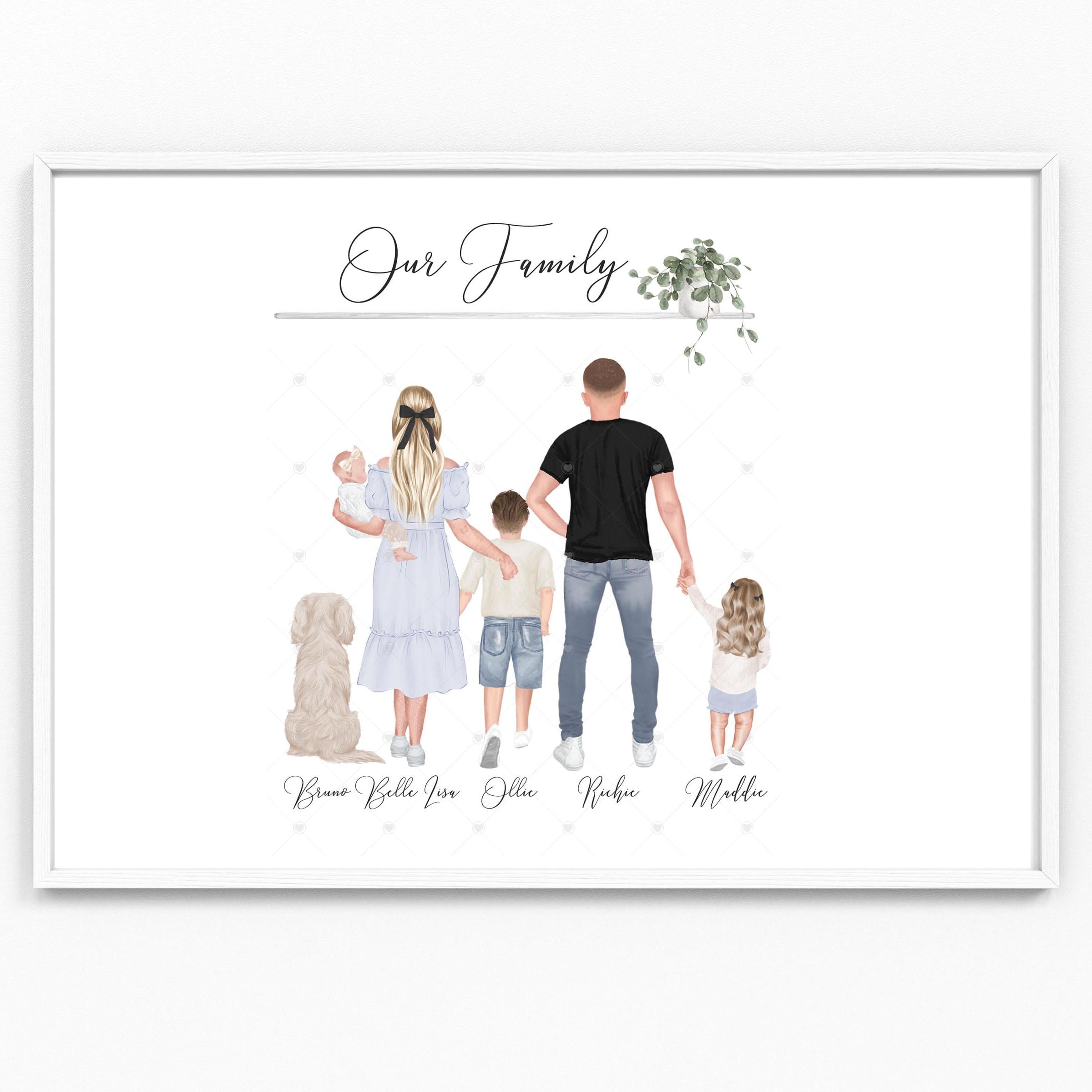 My Family Our Family A4 A3 Print Family Gift Photo Wall Picture Frame Wall Decor Home PrintsPersonalised Custom Unique Poster