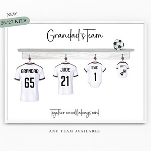 Our Dream Team Football Print Family Team A4 or A3 Size Dad Grandad Gifts for Him Football Shirt Print Father Christmas Birthday bild 9