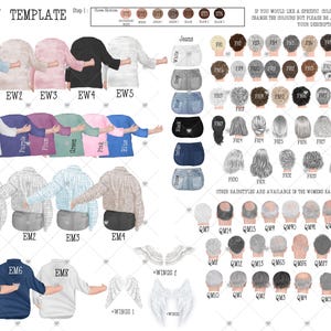 Peut inclure: Un mod&egrave;le num&eacute;rique pour cr&eacute;er des illustrations personnalis&eacute;es de personnes &acirc;g&eacute;es. Le mod&egrave;le comprend diff&eacute;rentes options de v&ecirc;tements, de coiffures et d'accessoires. Le texte sur le mod&egrave;le indique "Mod&egrave;le de personnes &acirc;g&eacute;es" et "Si vous souhaitez une couleur de haut ou de jean sp&eacute;cifique, je peux changer les couleurs, mais veuillez &ecirc;tre aussi clair que possible dans votre description."