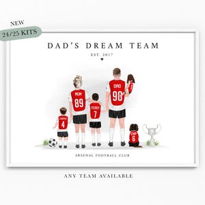Football Family | Any Team  Kit | Print Team Grandad Dad Gift Family Parents Son Brother Sister Gift Soccer Football Club Fathers Day