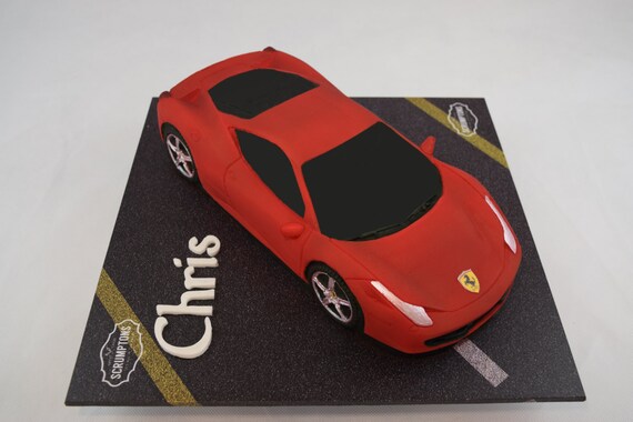 3d Anniversaire Sculpte Gateau Personnalise Voiture De Sport
