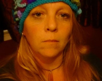 Freeform crochet hat - made to order