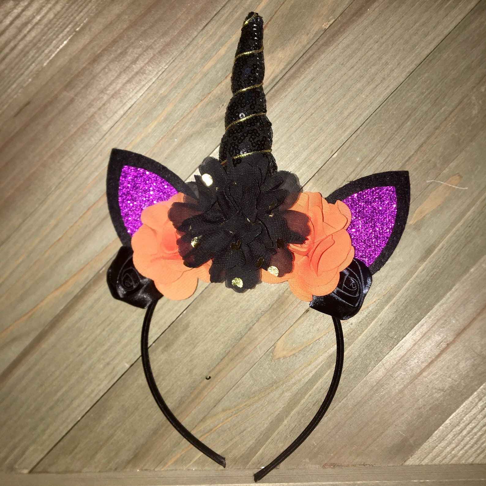 Halloween Black Unicorn Headband Unicorn Headband Halloween Etsy
