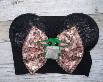 Baby Mouse Ears Headband, Mouse Ears headband, Galaxy Mouse Ears, Minnie Ears, Minnie Mouse, Baby Mouse Ear Bow,Mouse Headband, Disney Baby