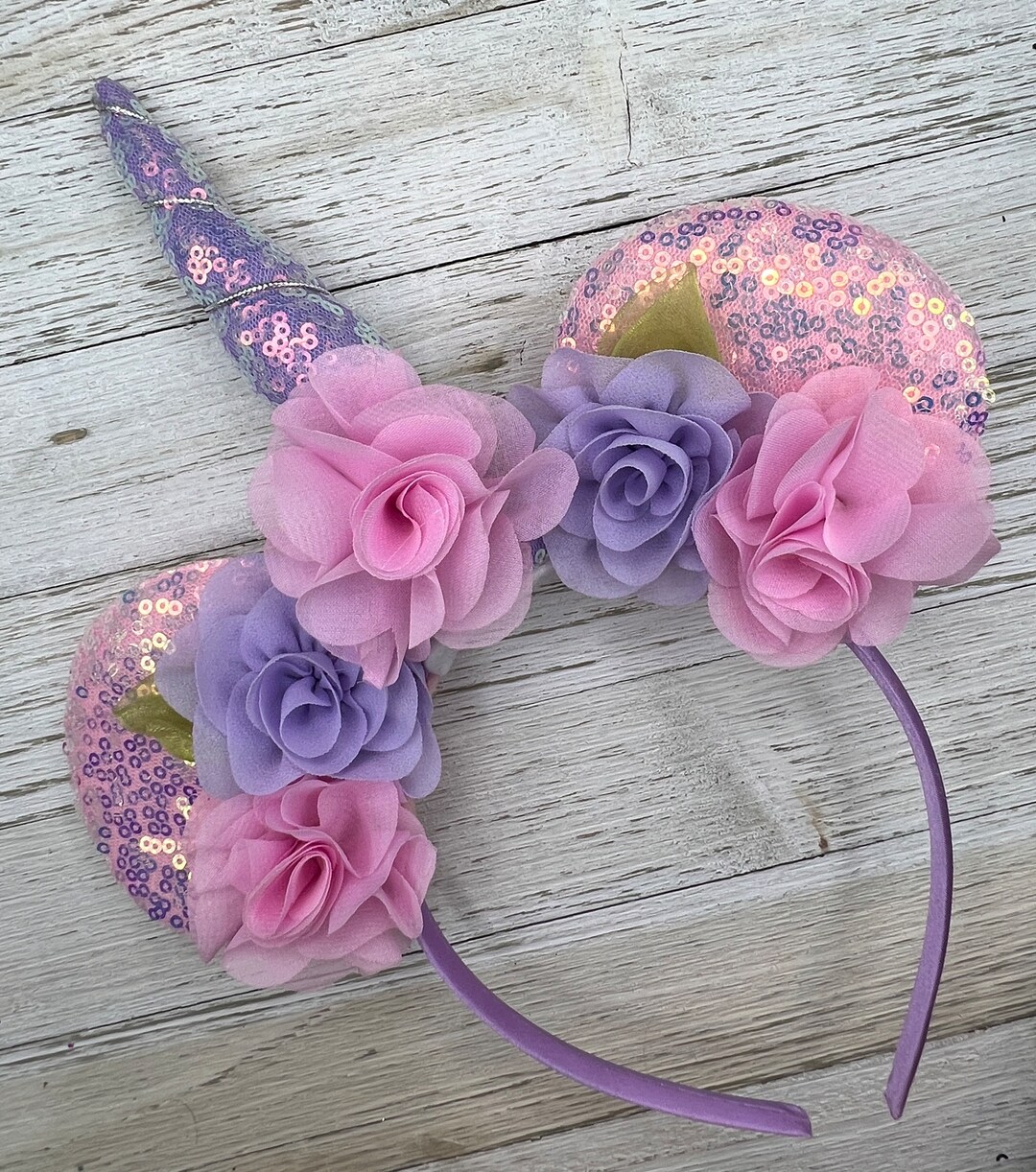 Pink Unicorn Mouse Ears, Minnie Ears, Minnie Mouse Ears, Unicorn