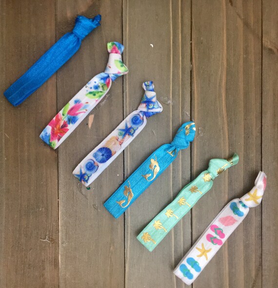 Tropical Beaches Hair Tie Mix Ties Beach Image 0