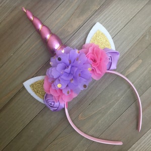 Pink & Purple Unicorn Headband, Unicorn Headband, Princess Party, Unicorn, Purple Unicorn, Birthday Headband, Birthday Unicorn, Pink Unicorn