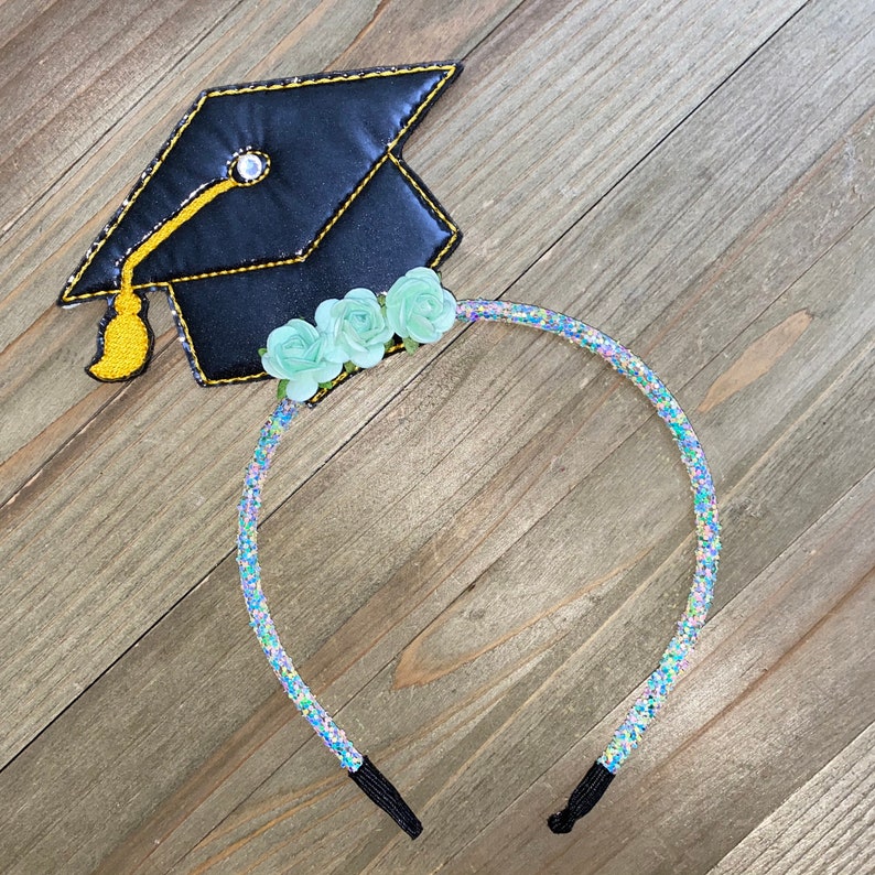 Grad Cap Headband Graduation Cap Graduation Headband Grad Etsy