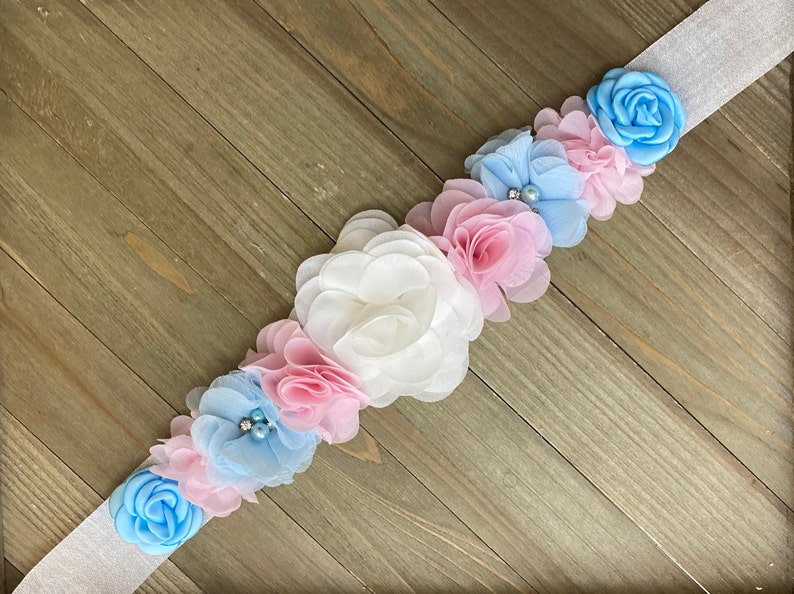 Gender Reveal Maternity Sash Maternity Sash Baby Shower Etsy