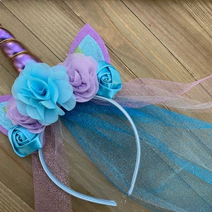 Purple Fairy Unicorn Headband, Unicorn Headband, Purple Headband, Unicorn, Purple Unicorn, Birthday Headband, Blue Unicorn, Fairy Unicorn