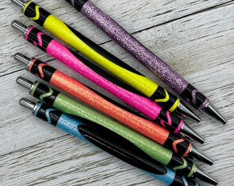 Crayon Glitter Pen, Teacher Gift, Party Favor