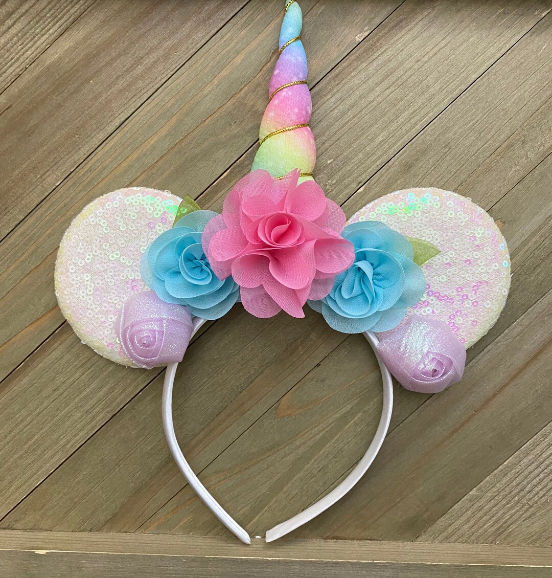 Rainbow Princess Mouse Ears Disney Ears Mouse Ears Minnie Etsy