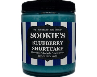 Sookies Blueberry Shortcake - 8 oz Soy Candle - Blueberry Candle - Scented Candle - Lorelai Candle - Scented Soy Candle - Candle - Gift