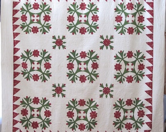 PATAPSCO ROSE WREATH Quilt Pattern with Complete Instructions and Variations