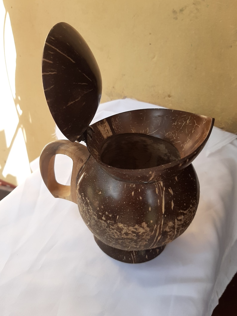 Sri Lankan Ceylon 100 Handmade Coconut Shell Water Jug / Eco Etsy