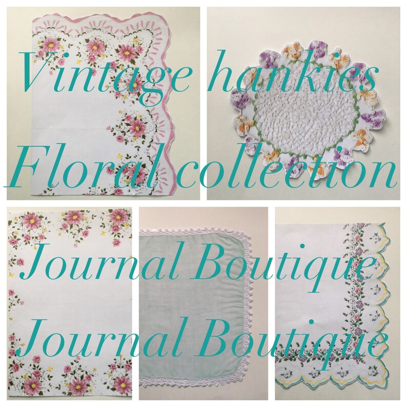 Vintage Handkerchief Printable - Floral Collection - Etsy