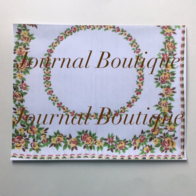 Vintage Handkerchief Printable Autumn Collection Etsy