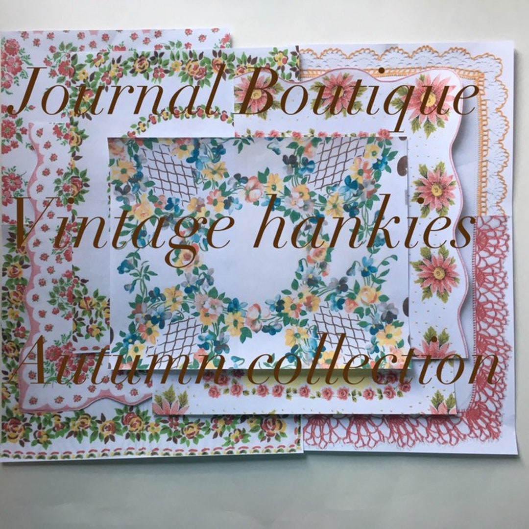 Vintage Handkerchief Printable - Autumn Collection - Etsy