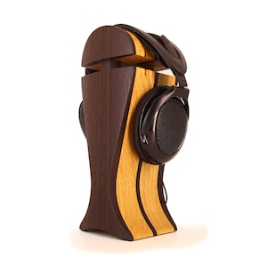 Wenge & Classic Oak Headphone Stand | Extended Depth