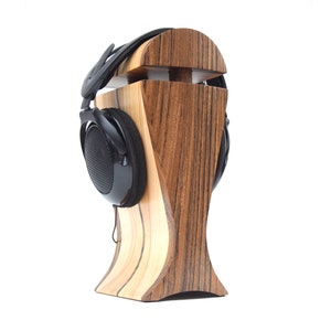 Ovangkol (Amazique) & Cherry Wood Headphone Stand | Extended Depth