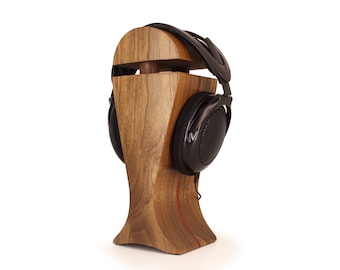 Suporte para fone de ouvido com inserção American Walnut e Padauk