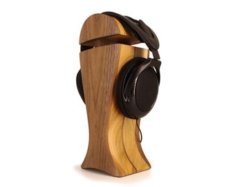 Suporte para fones de ouvido em nogueira americana e cerejeira