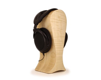 Curly maple veneer headphone stand