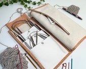 PDF Sewing Pattern Knitting Needle Case Organizer Step-by-Step tutorial, Knitting Needle Holder Storage DIY gift Knitters Organizer
