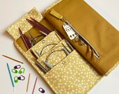 Knitting Needle Case PDF Sewing Pattern tutorial two sizes, two PDF files - instant Download.
