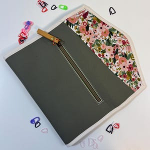 Tutorial de costura para estojo de agulhas de tricô (PDF), molde com medidas e recortes, fotos e ilustrações, 2 tamanhos + bolso extra com zíper. imagem 14